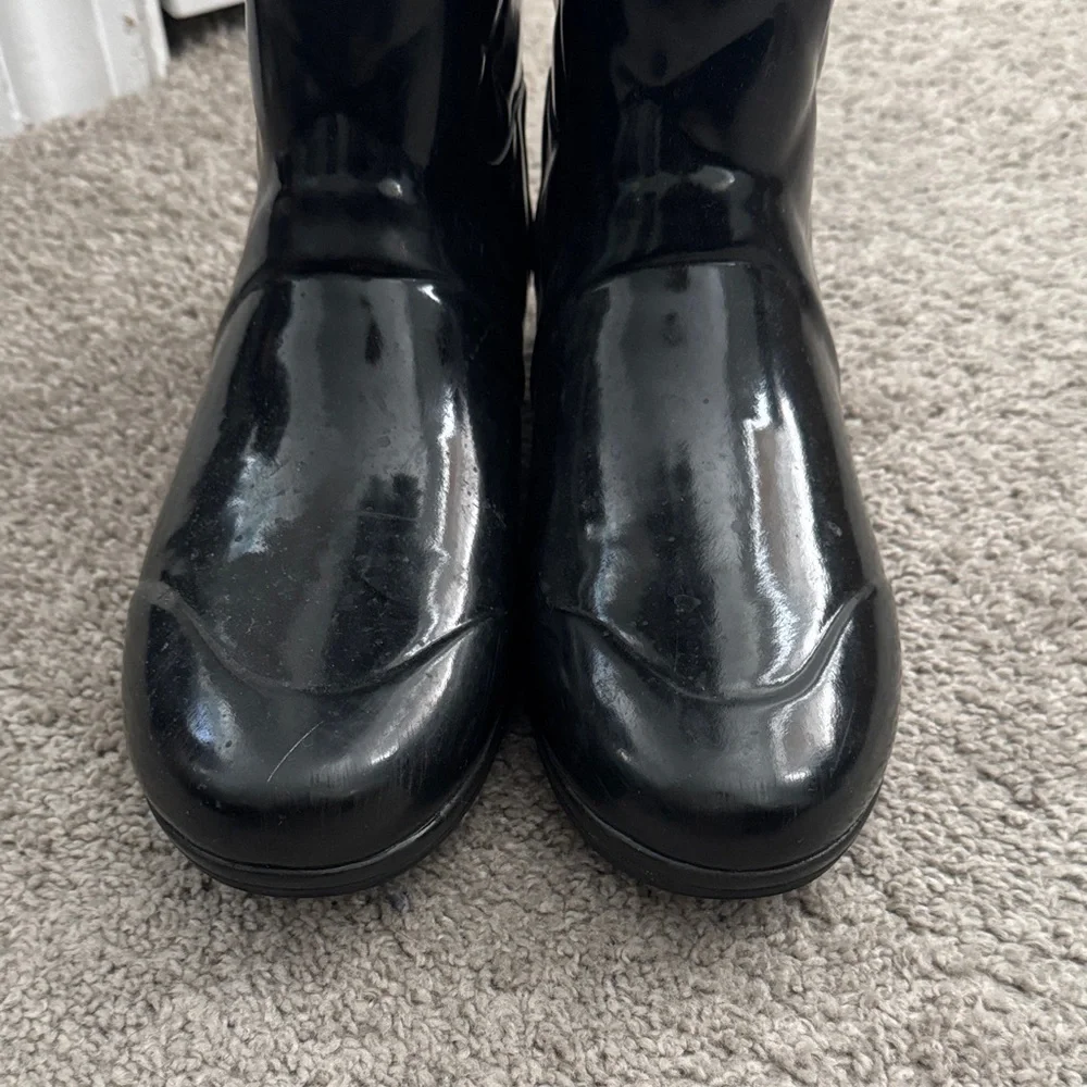 Hunter Black Quilted Women's Rain Boots - Picture 4 of 4